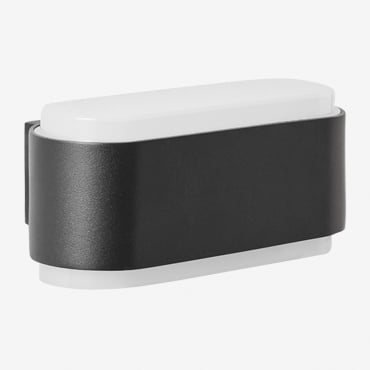 Led Outdoor Wall Light In Aluminum With 2 Ulenar Light Points Black - Sklum