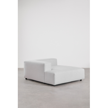 Left Chaise Longue Module For Bruna Modular Sofa Fabric Glaciar Grey - Sklum