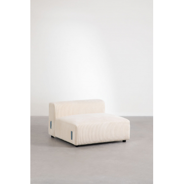 Central Module (105x113 Cm) For Bruna Modular Sofa Corduroy Beige Nature - Sklum