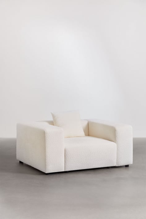 Bruna armchair ↔︎145 cm - White Bouclé