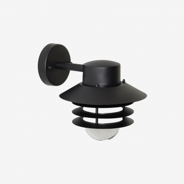 Uvona Stainless Steel Outdoor Wall Lamp Black - Sklum