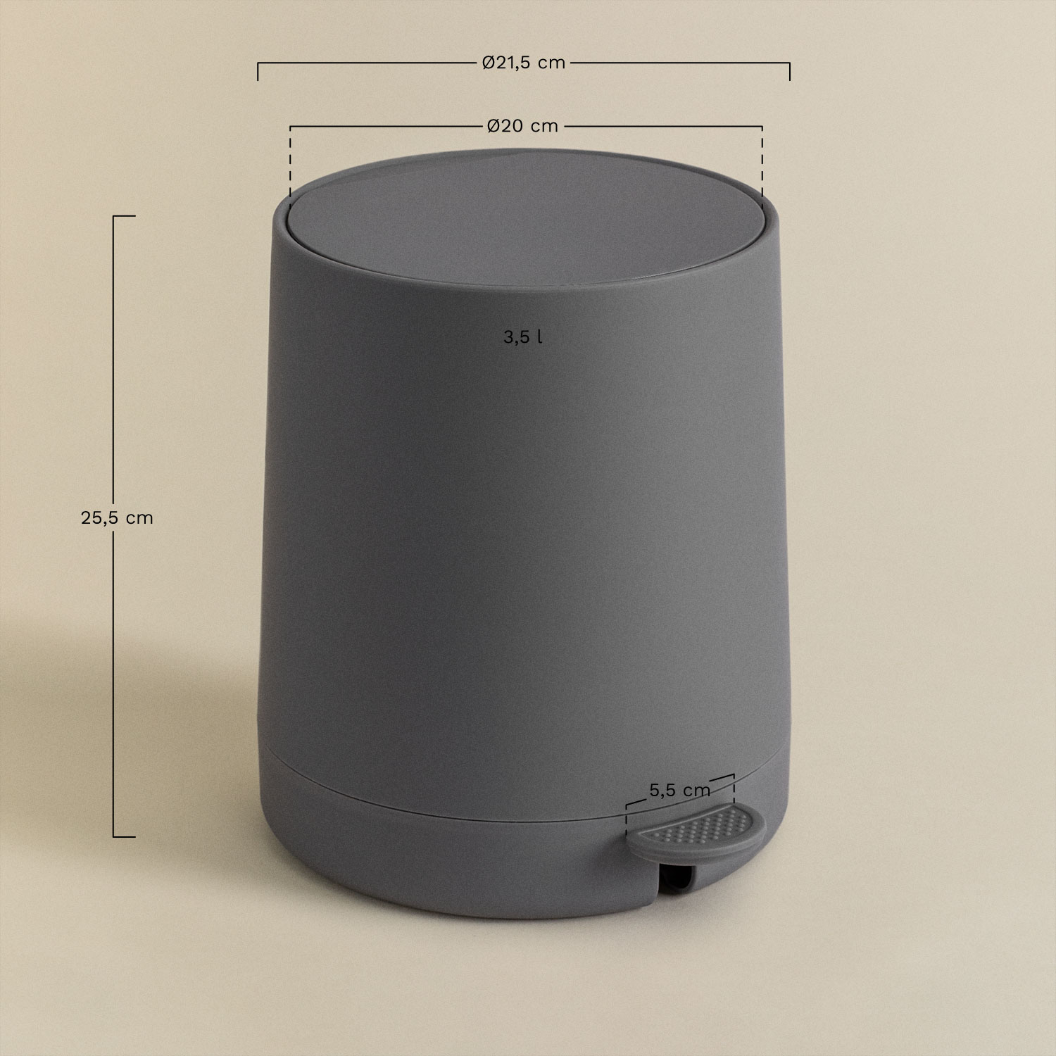 Garanis Trash Can with Lid and Pedal, medidas