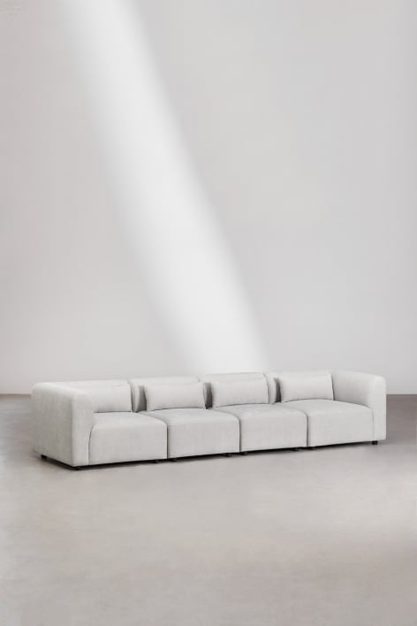 Fogler 4-Piece Modular Sofa - Fabric Light Grey