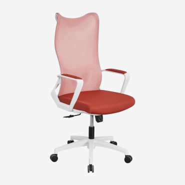 Office Chair With Wheels And Armrests Ribaute Terracota - Sklum