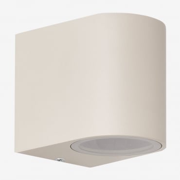 Pevot Aluminum Outdoor Wall Light Tapioca Beige - Sklum
