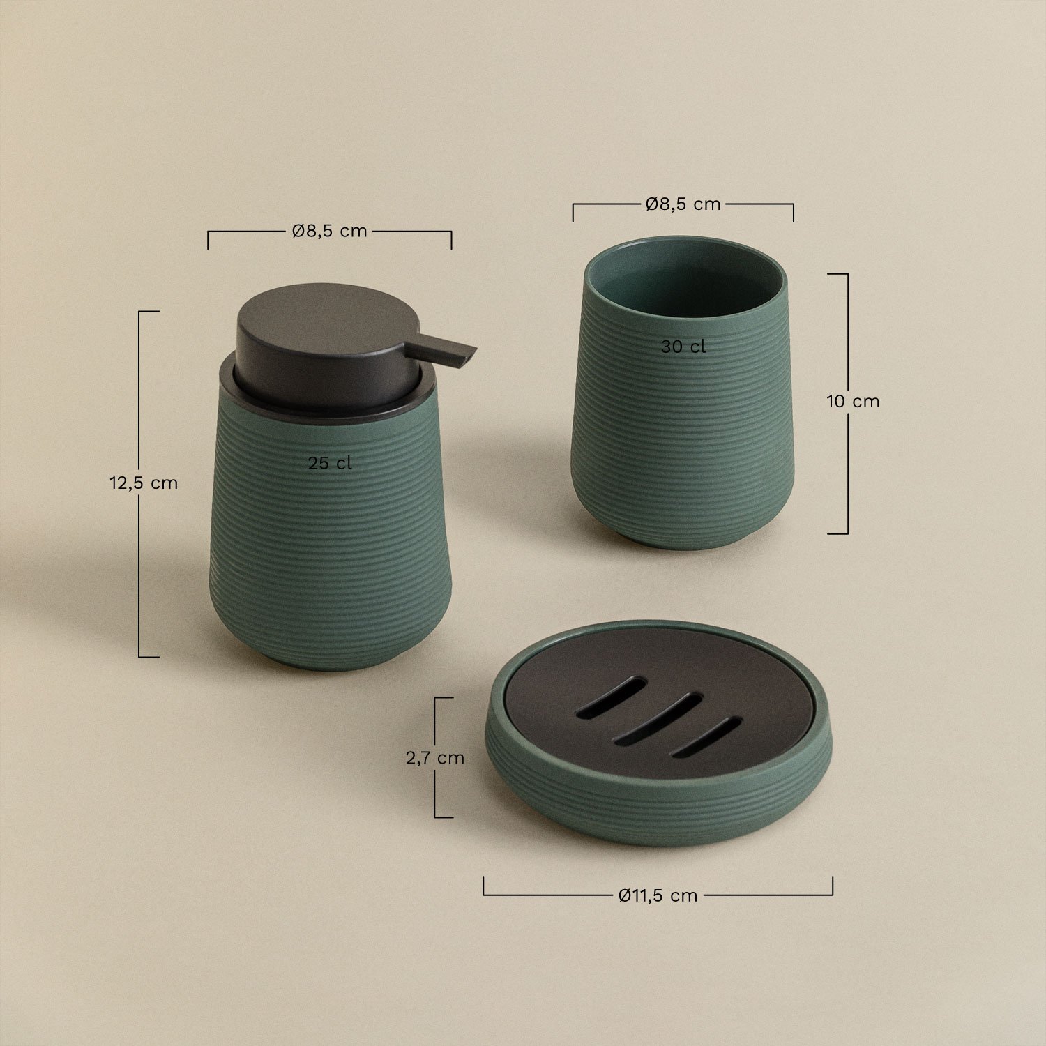 Vesey Bathroom Set, medidas