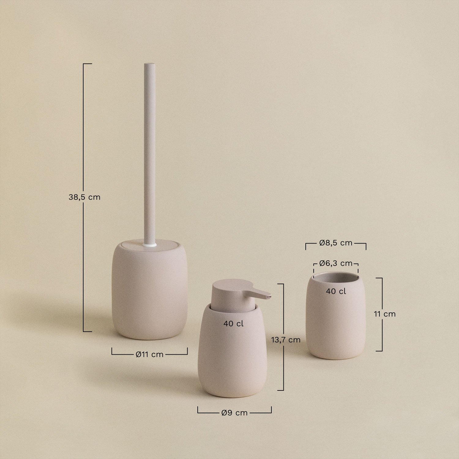 Aberden bathroom set, medidas