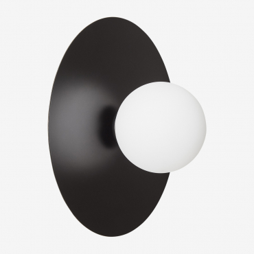 Jorien Crystal Ball Wall Sconce Black - Sklum