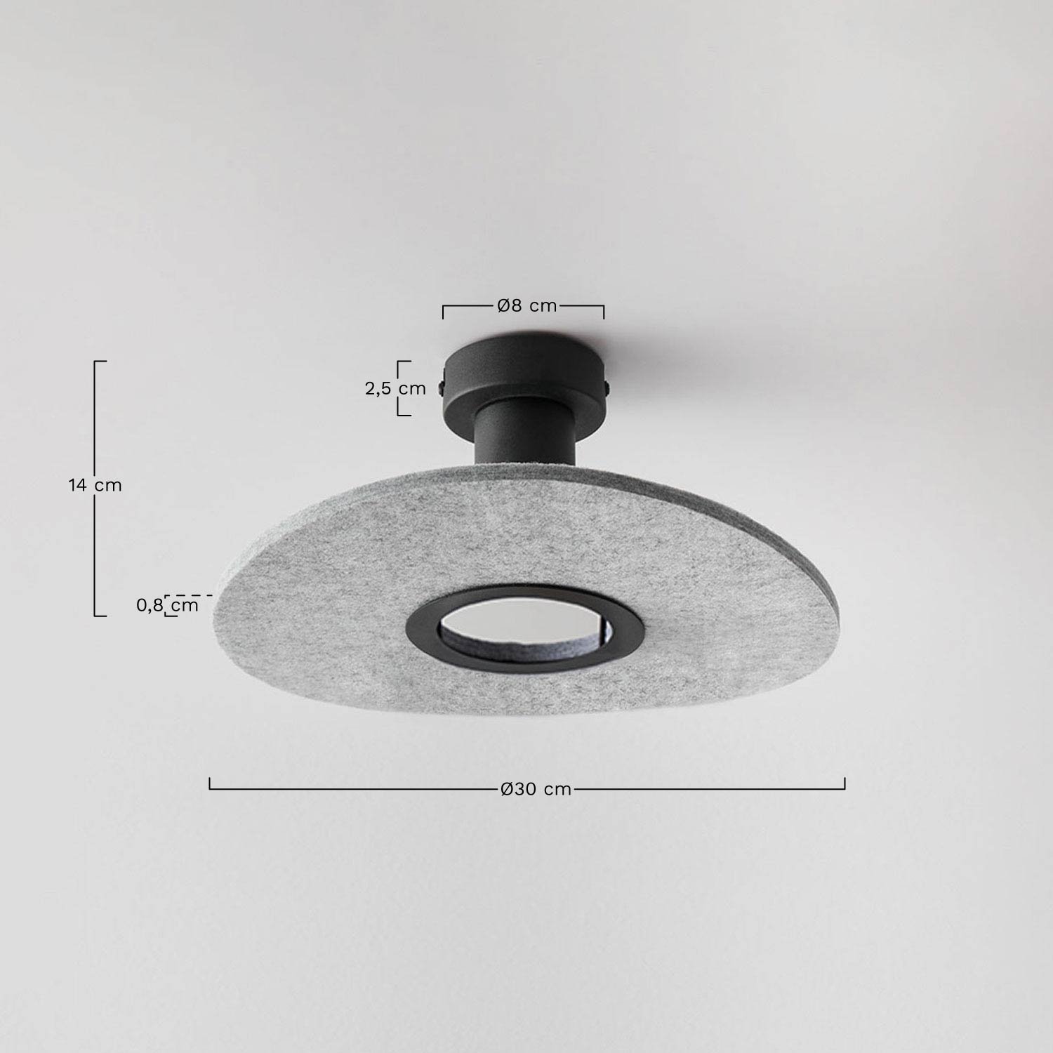 Sunyer ceiling lamp, medidas
