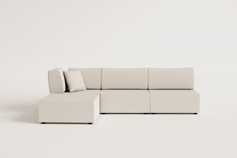 3-piece modular corner sofa with Kata pouf