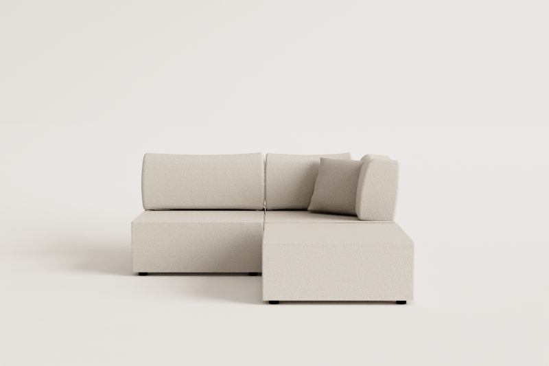 Kata 2 pcs modular corner sofa with pouffe 