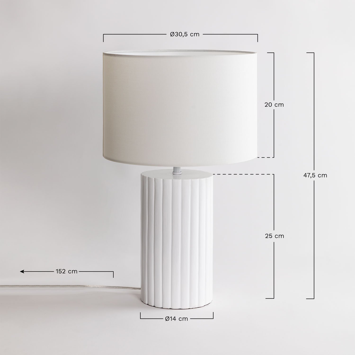 Table Lamp Octavian, medidas
