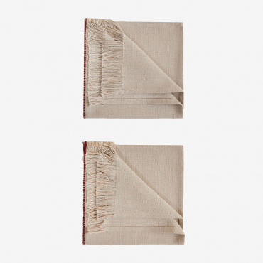 Set Of 2 Viwela Cotton Napkins White - Sklum