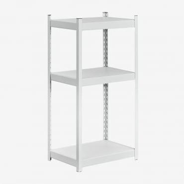3-shelf Steel Shelving (120x60 Cm) Crenzi White - Sklum