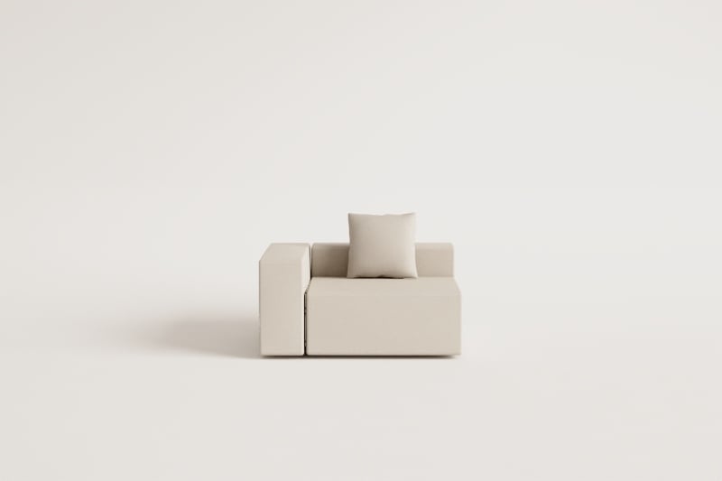 Left corner module (135x113 cm) with cushion for Bruna modular sofa