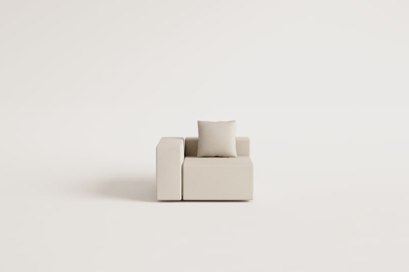 Left corner module (115x113 cm) with cushion for Bruna modular sofa