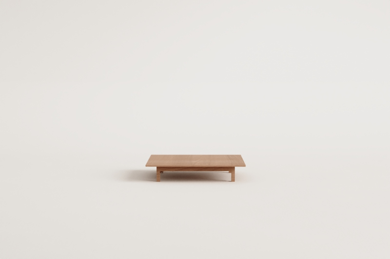 Rectangular garden coffee table 85x75 cm in acacia wood Brina
