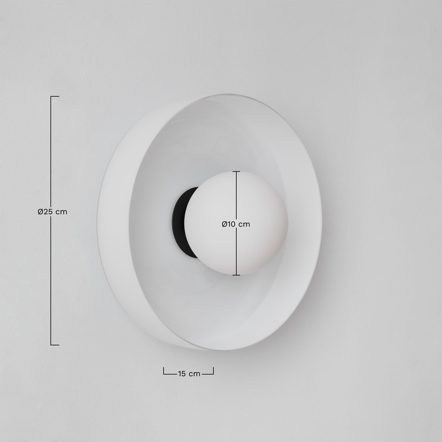 Jaxal bathroom wall light, medidas