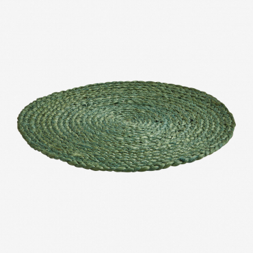 Yorvet Round Jute Placemat Green Kale - Sklum