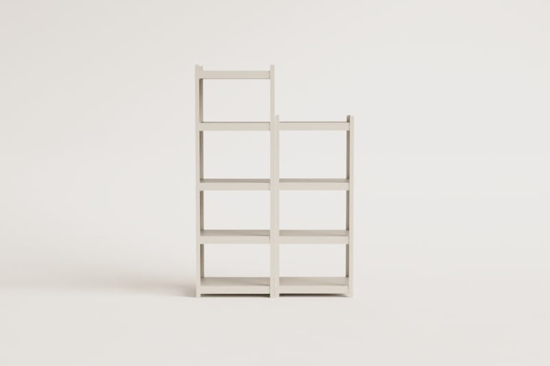 Set of 2 steel shelves (180-150x60 cm) Crenzi