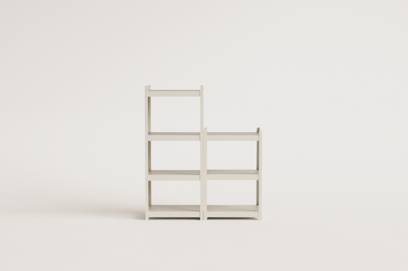 Set of 2 steel shelves (150-120x60 cm) Crenzi