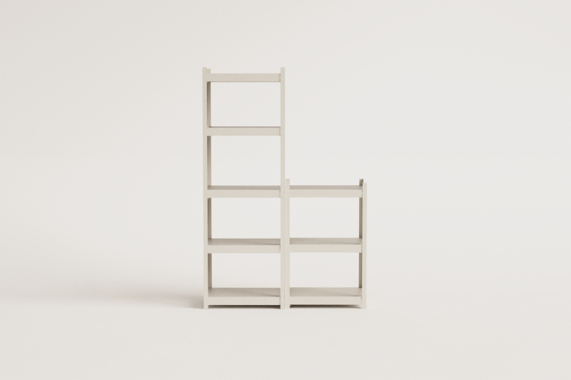 Set of 2 steel shelves (180-120x60 cm) Crenzi