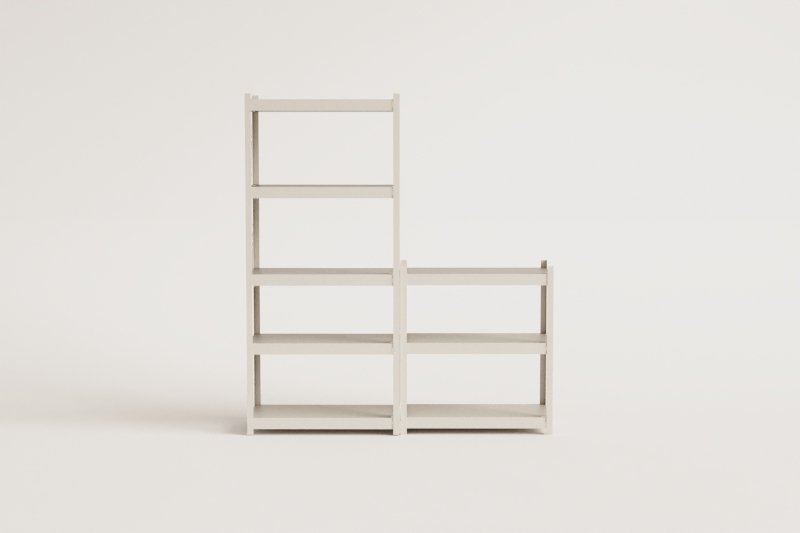 Set of 2 steel shelves (180-120x80 cm) Crenzi