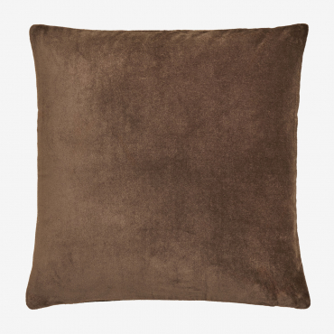 Square Cushion 40x40 Cm In Enid Cotton Brown Coffee - Sklum