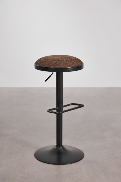 2-Pack adjustable high stools in chocolate brown and black legs Igarasi - Black - Brown Chocolate