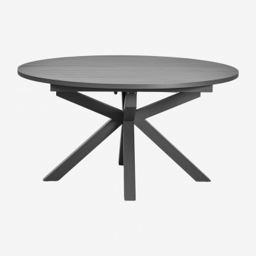 Extendable Garden Table 145-200x145 Cm In Barces Aluminum Grey Graphite - Sklum