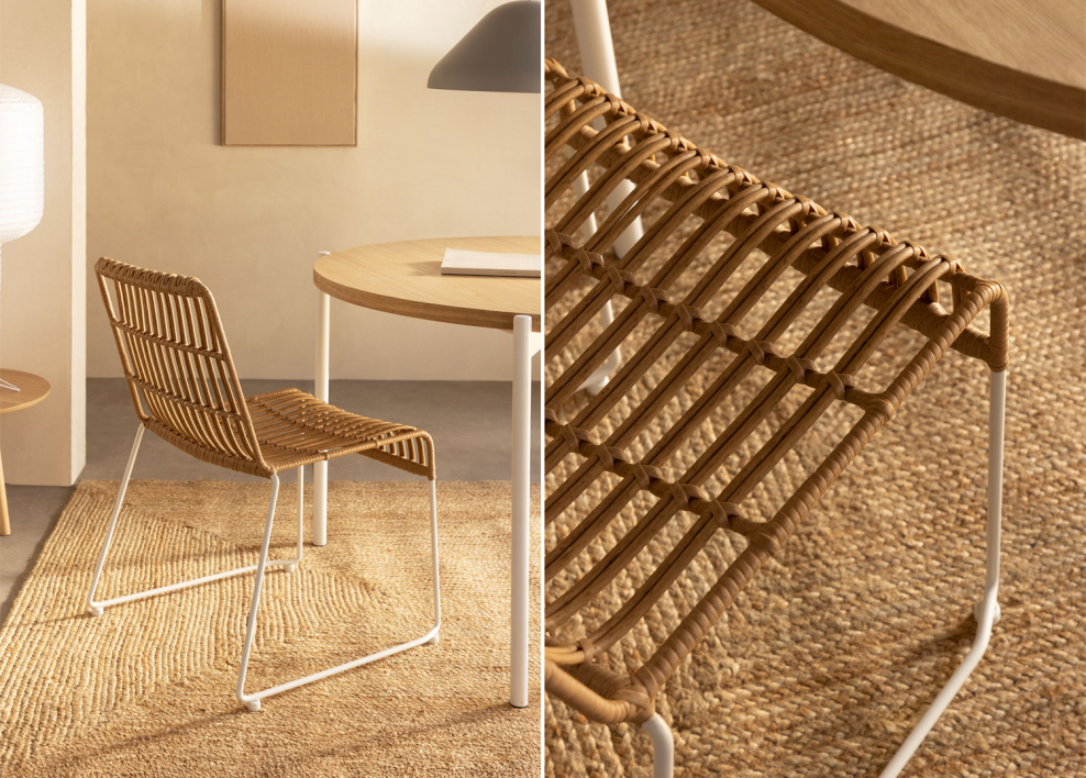 Aroa synthetic rattan dining chair