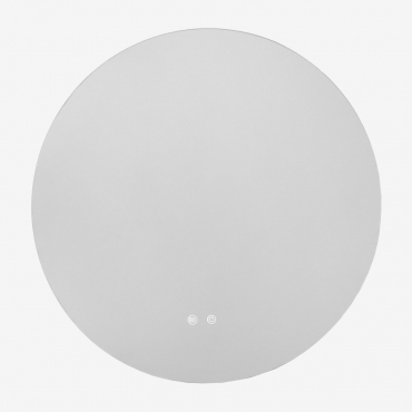 Round Bathroom Wall Mirror With Led Light And Anti-fog (ø70 Cm) Solyn Clear - Sklum