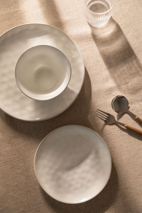 Sibeta 12-piece stoneware dinnerware set