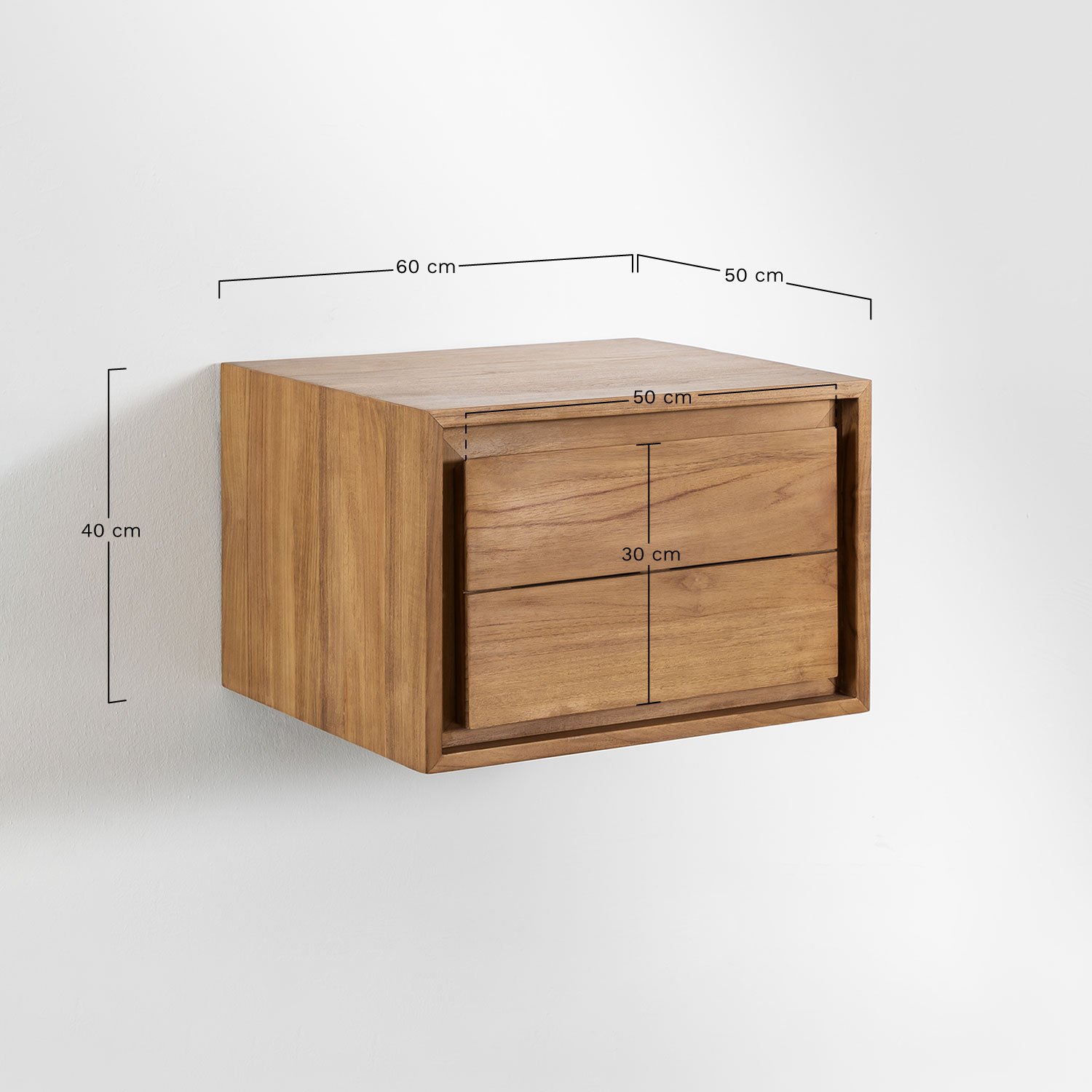 Jabari teak wood bathroom furniture set, medidas