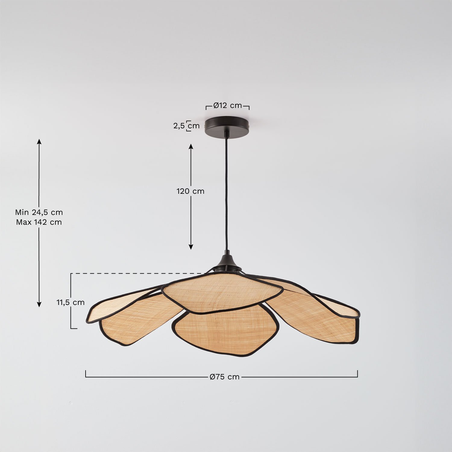 Benavid pendant ceiling lamp, medidas