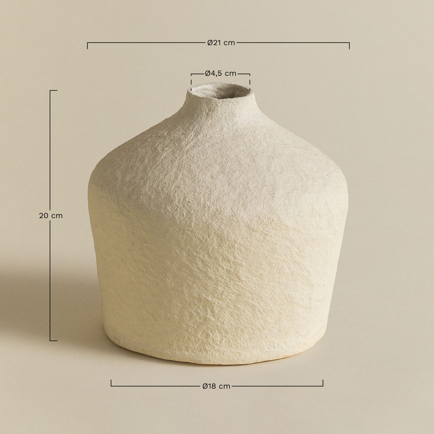 Brimsley decorative handmade paper mache vase , medidas