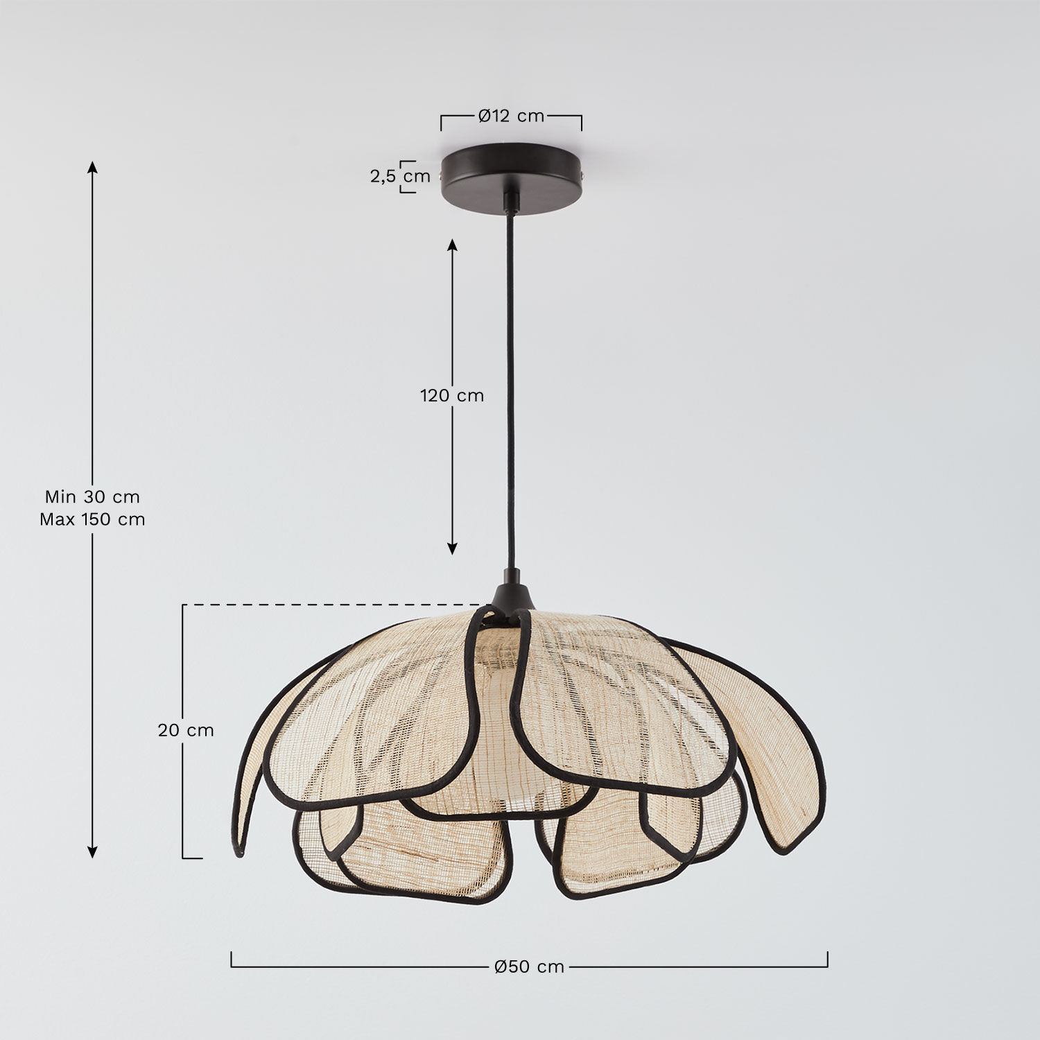 Vidson Ø50 cm Pendant Ceiling Lamp, medidas