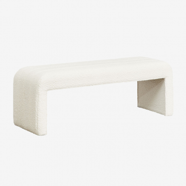 Vera Curly Cloth Bank White Bouclé - Sklum