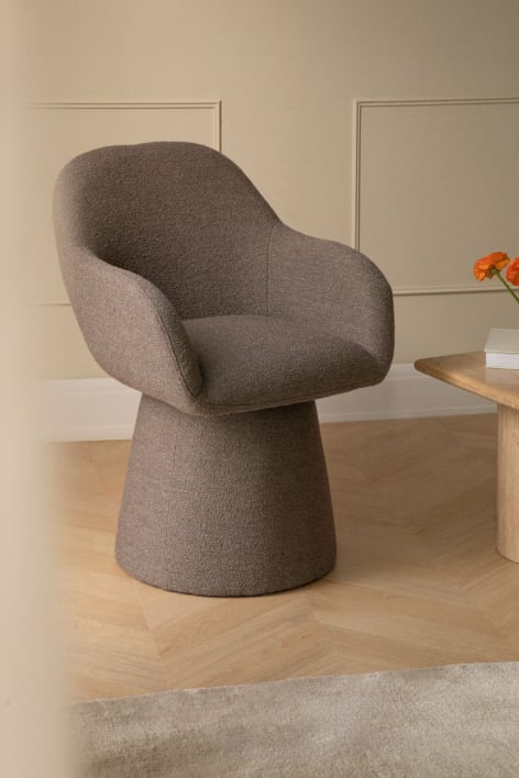 Erica upholstered swivel armchair