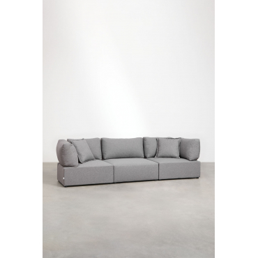 3-piece Modular Sofa With 2 Kata Corner Chairs Grey - Sklum