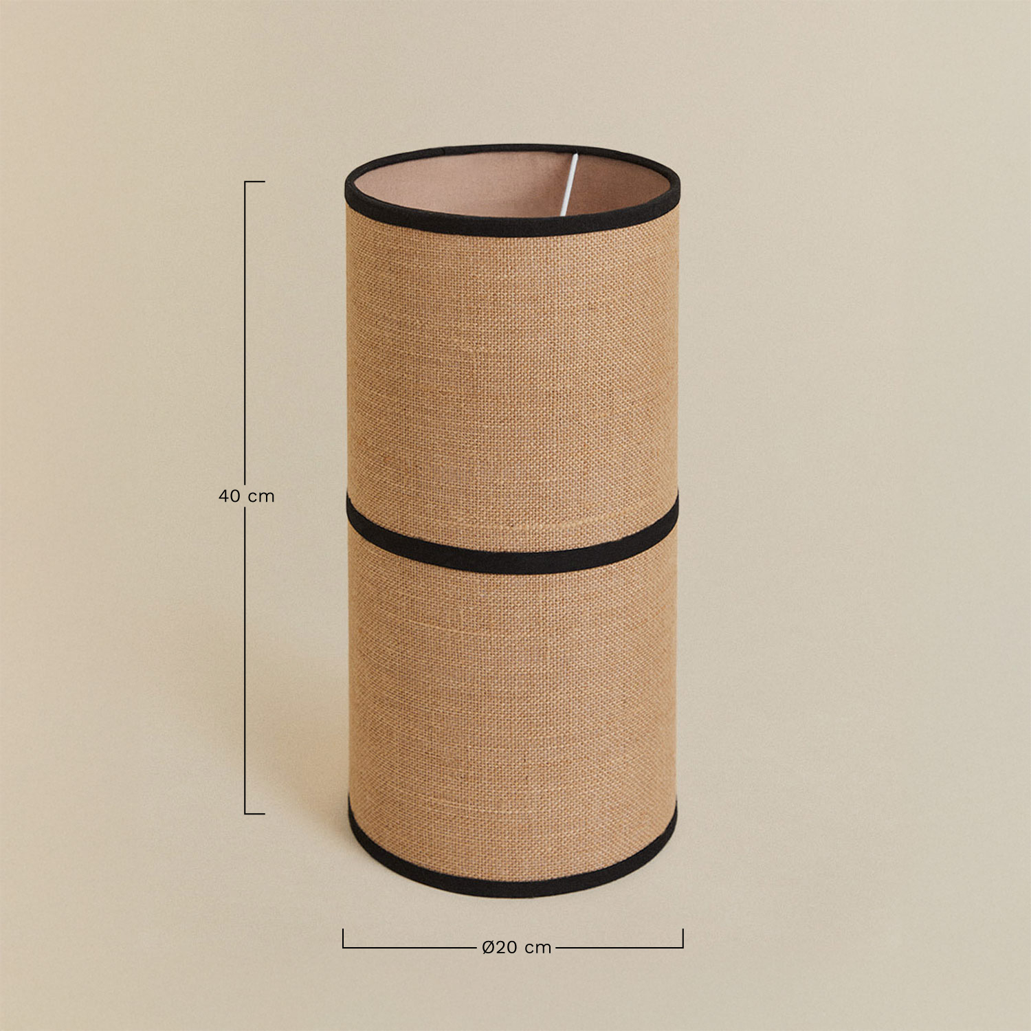 Olinda jute and cotton lampshade, medidas