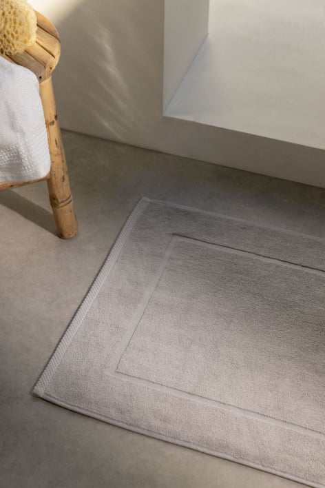Rectangular bathroom rug 55x80 cm in Selyra cotton