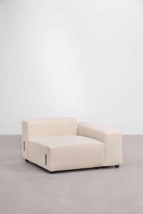 Right corner module 115x113 cm with low armrest for Bruna modular sofa