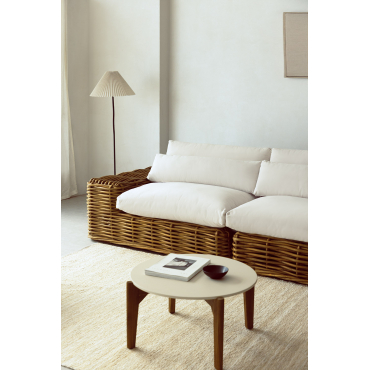 Milu Left-hand Corner Chair In Rattan Natural - Sklum
