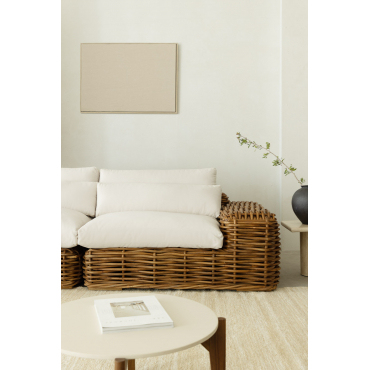 Milu Right-hand Corner Chair In Rattan Natural - Sklum