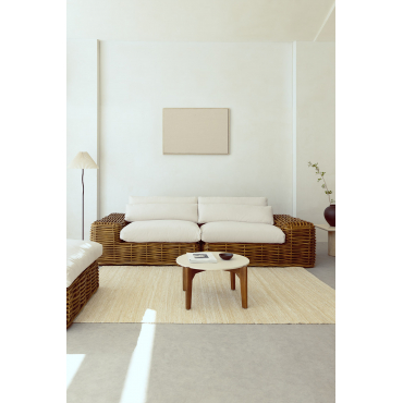 Milu 2-piece Modular Rattan Sofa Natural - Sklum