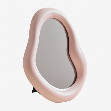 Table Mirror 20x30 Cm In Estony Ceramic Brown Hazelnut - Sklum