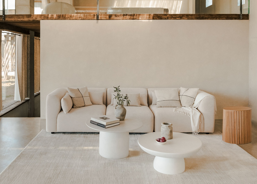 Fogler 3-piece modular sofa - Corduroy Beige Nature