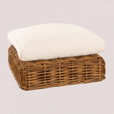 Milu Rattan Garden Pouf Natural - Sklum