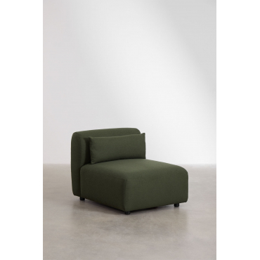 Central Module For Fogler Modular Sofa Chenille Green Sage - Sklum